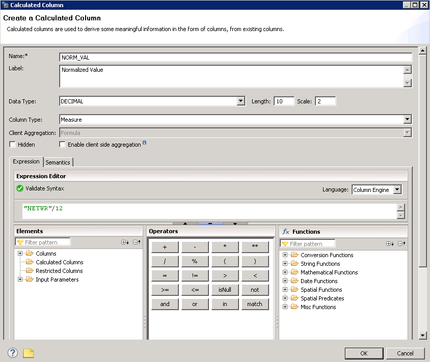 SAP HANA CALCULATED COLUMN CALCULATION VIEW GRAPHICAL VIEW