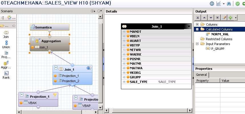 SAP HANA CALCULATED COLUMN CALCULATION VIEW GRAPHICAL VIEW