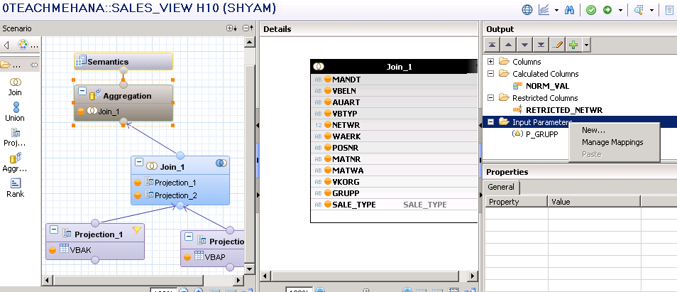 SAP HANA RESTRICTED COLUMN CALCULATION VIEW