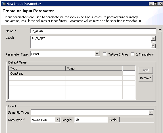 sap hana studio label column