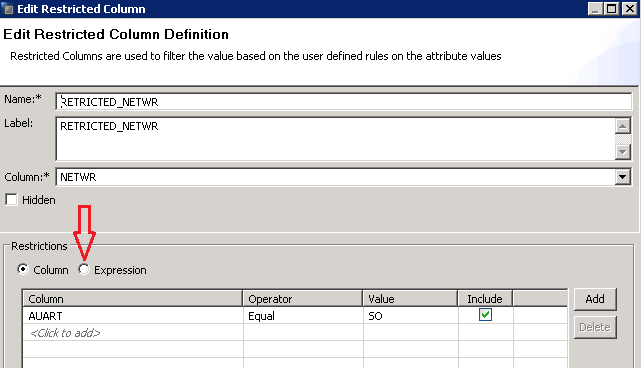 SAP HANA RESTRICTED COLUMN CALCULATION VIEW