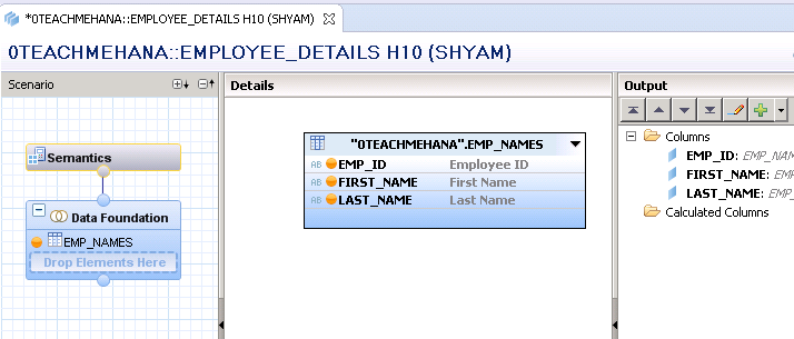 SAP HANA Attribute view