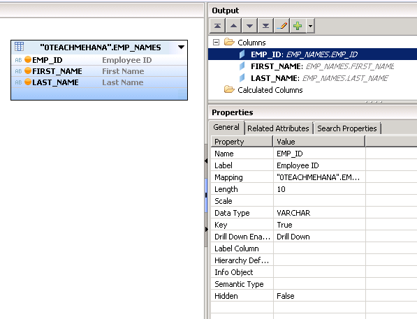 SAP HANA Attribute view