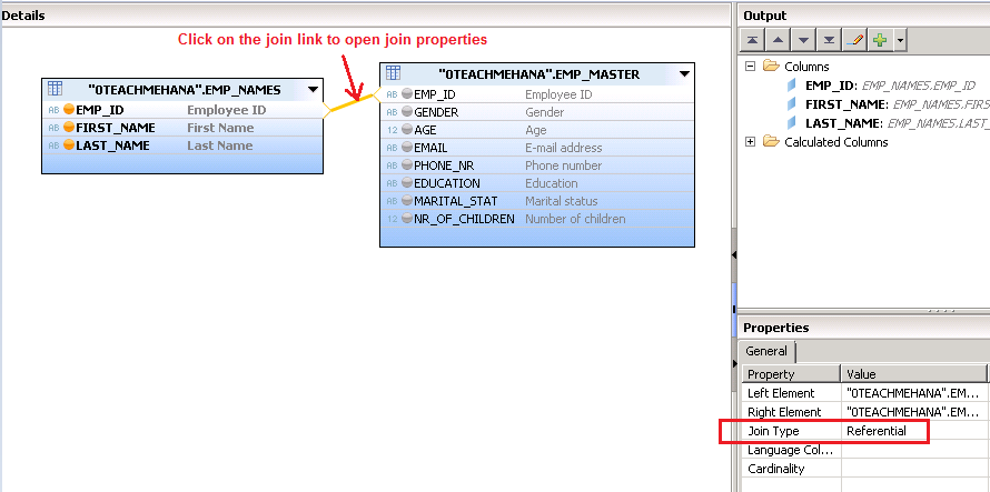 SAP HANA Attribute view