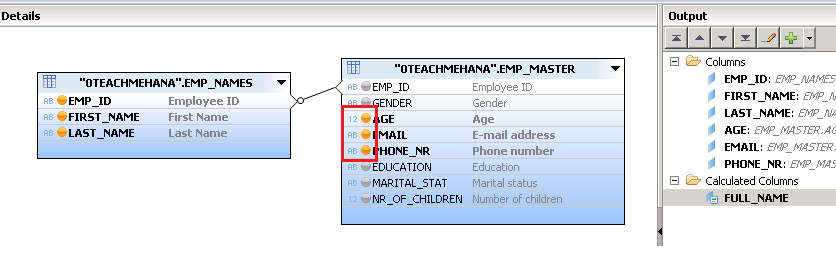 SAP HANA Attribute view