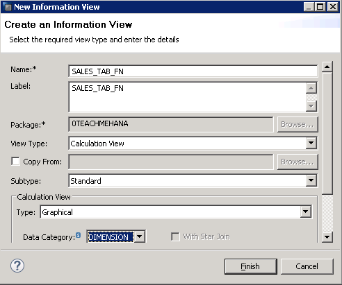 hana table function with calculation view