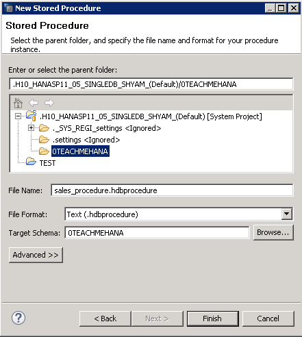 Sap hana Hdb stored procedure procedures Part 1