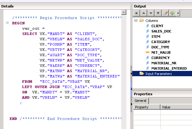 SAP HANA Scripted Calculation View Filters 