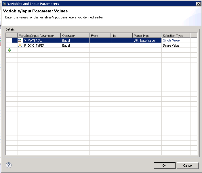 SAP HANA Scripted Calculation View input parameters